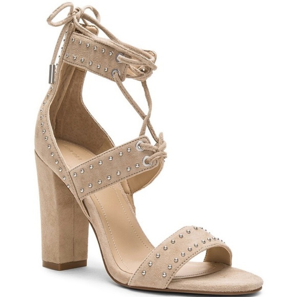 Kendall + Kylie nude studded strappy heels